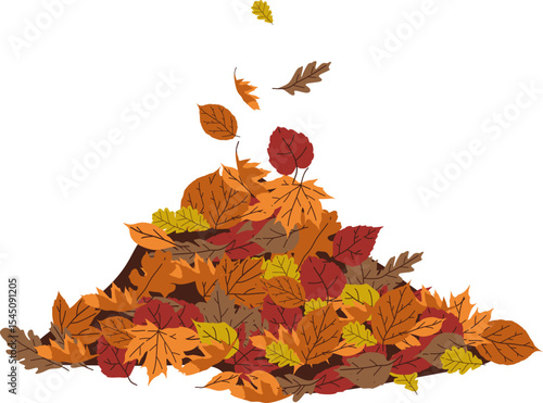 Autumn Leaf Pile Illustration