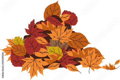 Autumn Leaf Pile Illustration