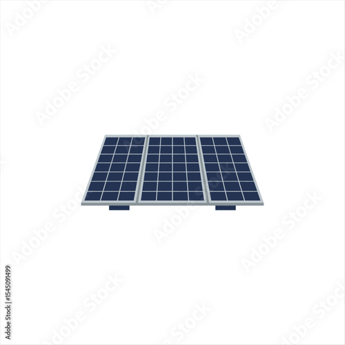 vector of solar panels on white background