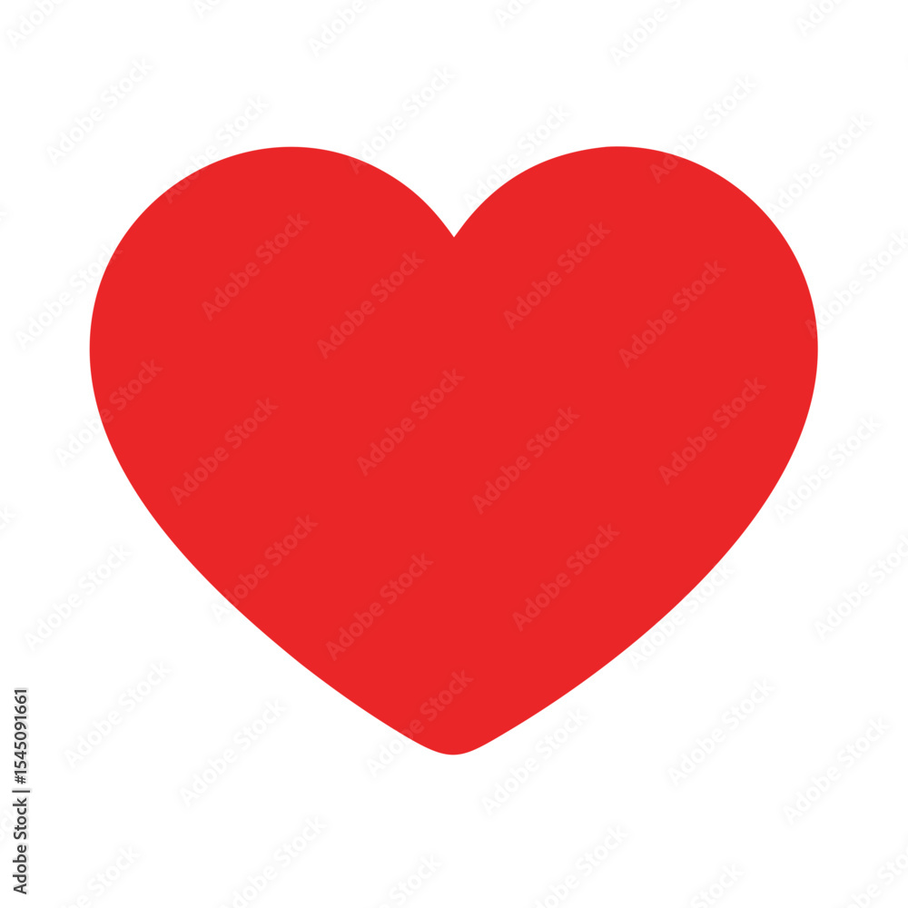 Red heart icon. Vector illustration on white background. Red heart icon. Vector illustration on white background.