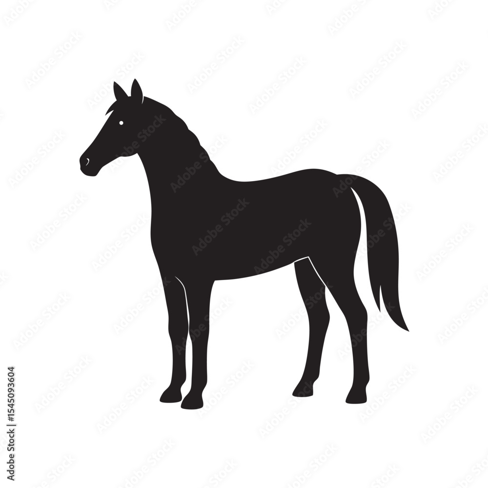 Profile View Horse Galloping Animal Silhouette Profile View Horse Galloping Animal Silhouette