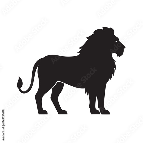 Profile View Lion Wild Cat Silhouette