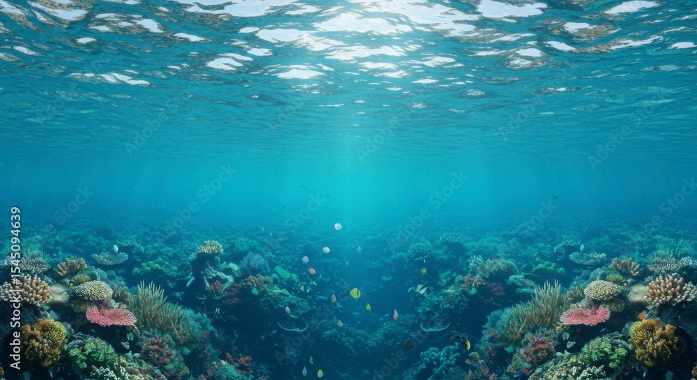 Fototapeta premium Underwater coral reef scene (1)