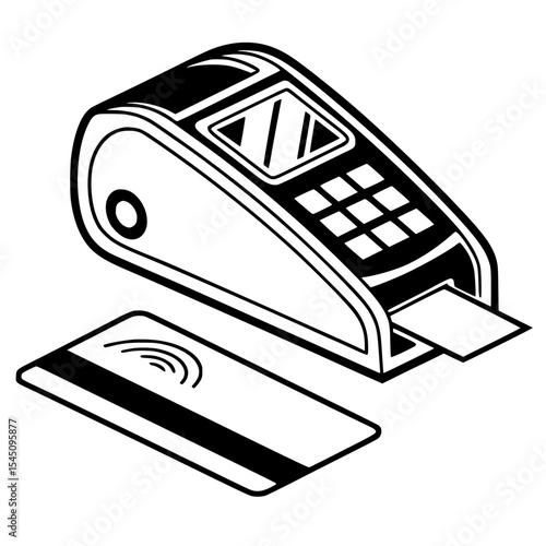 vector illustration of a credit card with money