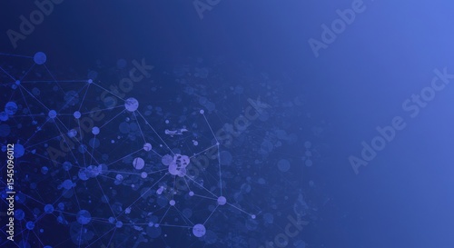Interconnected dots and lines in blue