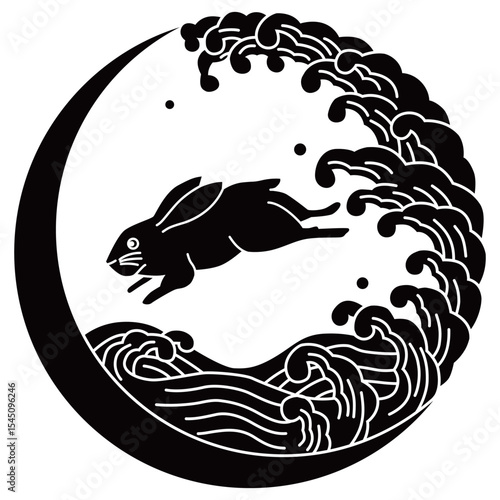 家紋です。夕波兎と言います。