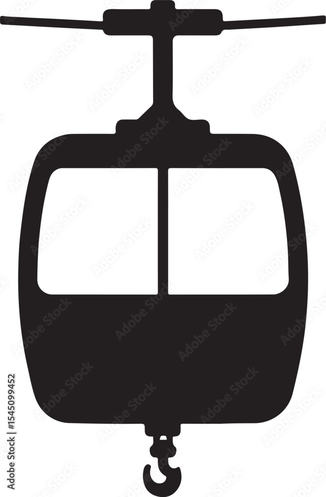 Obraz premium Urban Cable Car – Front View.