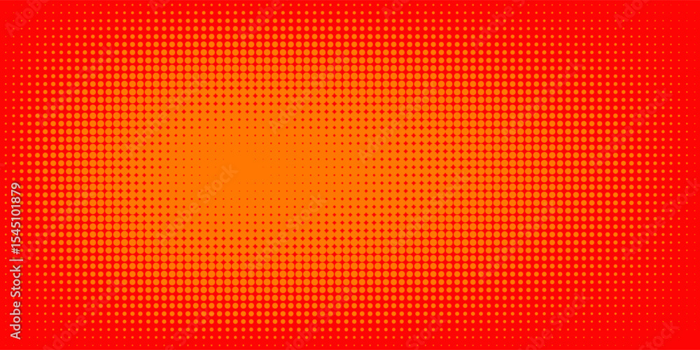 Naklejka premium Dots halftone orange color pattern gradient texture with technology digital background.