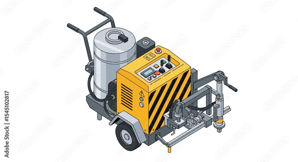 Fototapeta premium Industrial Hot Airless Sprayer Machine for Efficient Coating Application