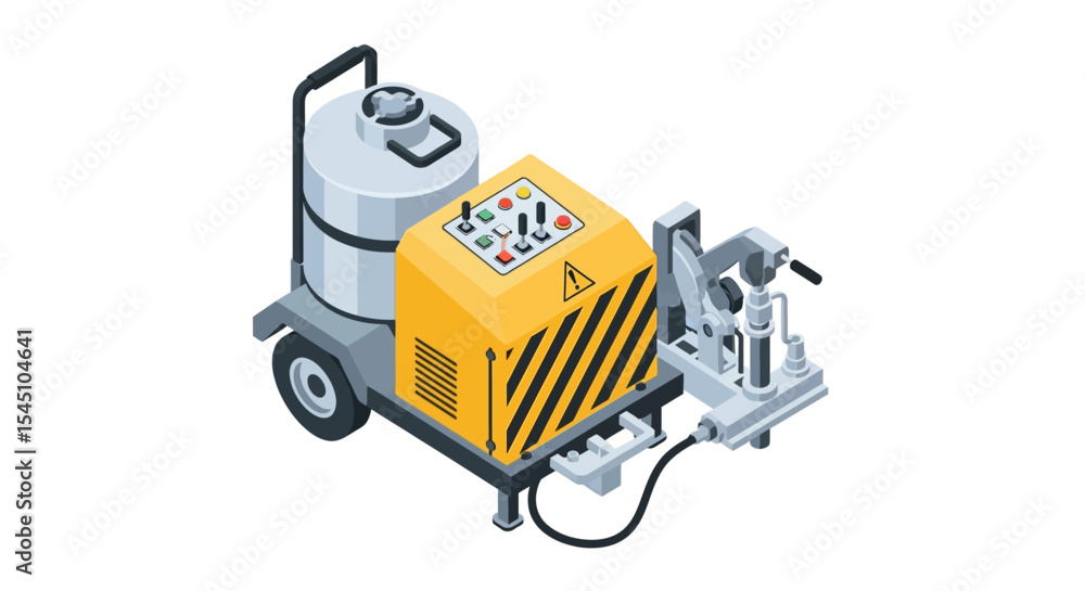 Fototapeta premium High-Pressure Hot Water Cleaning Machine Industrial Cleaning Equipment