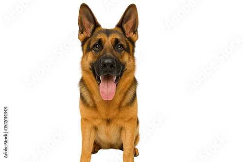 Wallpaper Mural A cheerful german shepherd dog sits with its tongue out showcasing a playful demeanor in a bright environment Torontodigital.ca