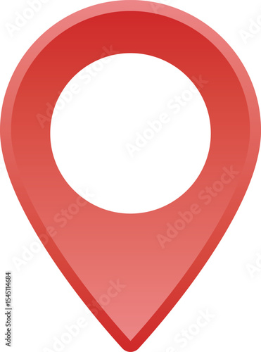 イラスト素材：マップのピン　ベクター 3D　オレンジ　赤　red pin point. pin location icons.