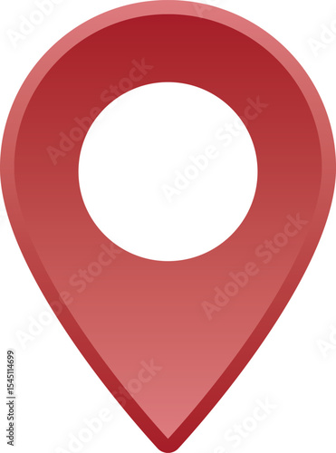 イラスト素材：マップのピン　ベクター 3D　オレンジ　赤　red pin point. pin location icons.