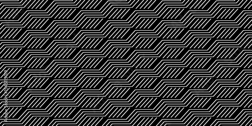 abstract black white stripe line. geometric triangle texture background. hexagon pattern. retro styled concept.