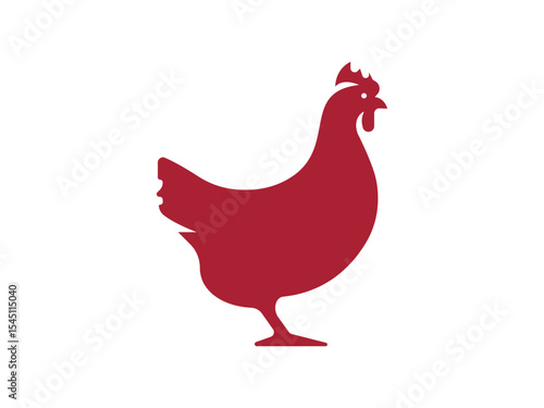 Chicken silhouette set for farm design, black hen vector illustration, poultry animal icon pack for vintage.Chicken silhouettes in various poses. vector icon of Chicken.