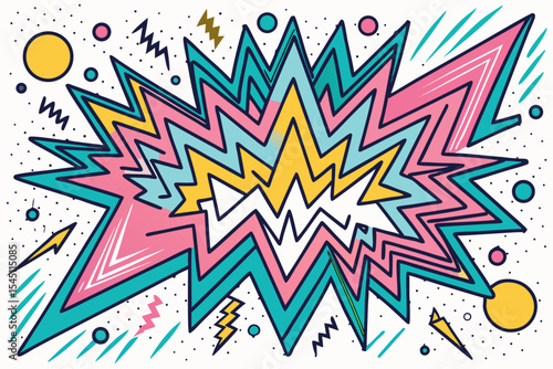  Ideal for creative projects needing a fun, energetic 80s/90s aesthetic.