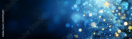 A winter scene with a magical Christmas Tree