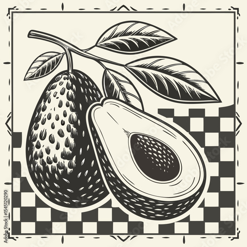 Retro Digital Art Illustration in Vintage Style – Bold Artistic Vector

