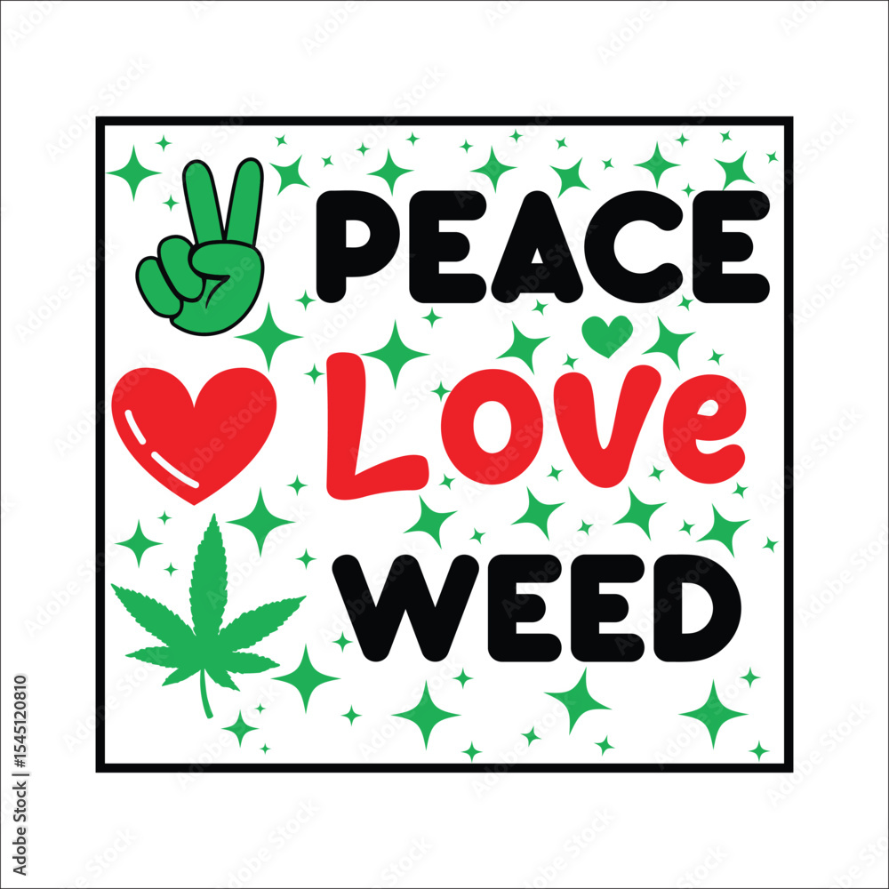 Fototapeta premium Weed Svg Design,marijuana leaf svg design