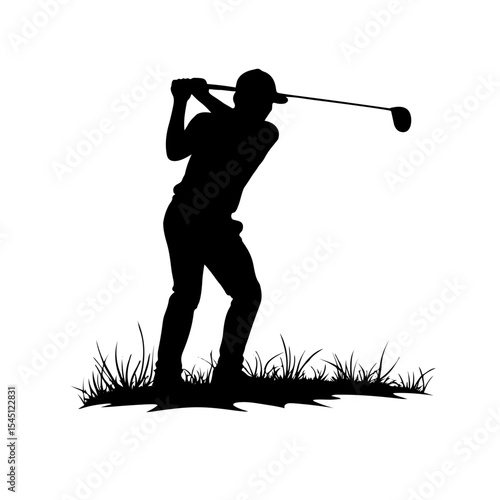 golf player silhouette