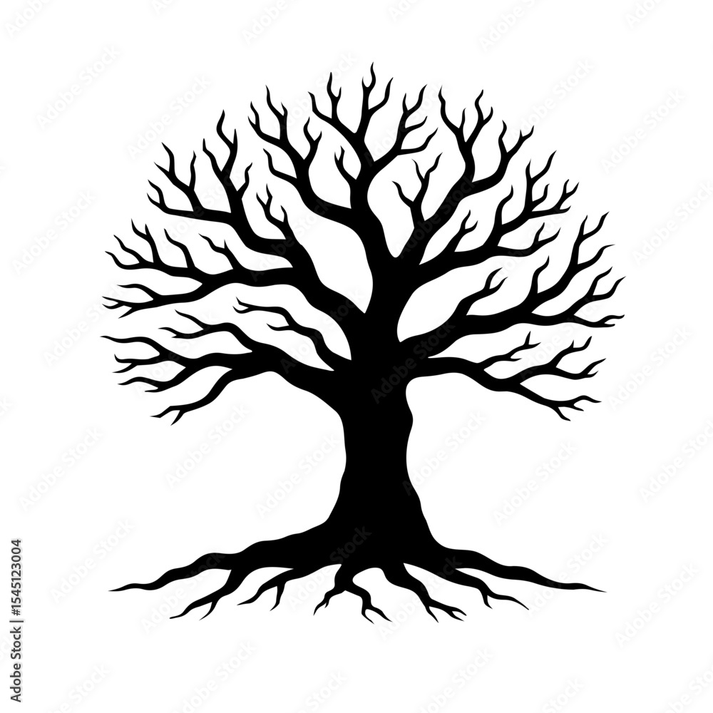 Obraz premium tree silhouette vector