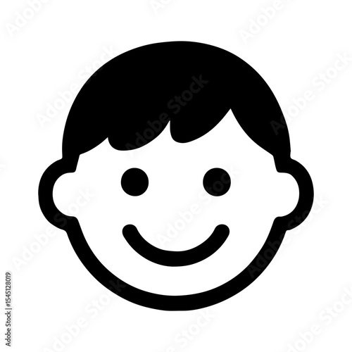 Child face icon with transparent background symbolizing innocence youth and childhood expression
