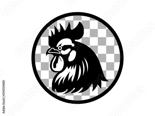 Chicken Logo icon set design concept. good for rooster restaurant and chicken farm. vector illustrationset of hen head silhouettes vector design