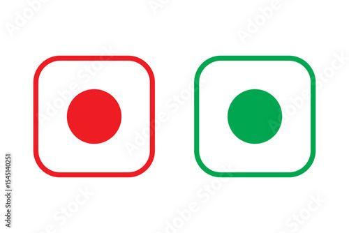 Veg Non-Veg Icons. colorful veg and non-veg symbol.