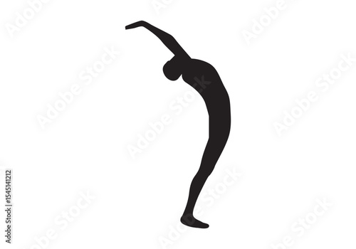 Slim sportive young woman & man doing yoga & fitness exercises. Healthy lifestyle. Exercise and fitness icons. Gym and Workout Set. Person Yoga exercises poses. Lunges, Pushups, Squats, Dumbbell rows,