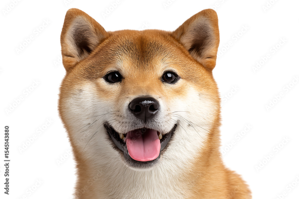 Happy Shiba Inu dog portrait. Happy Shiba Inu dog portrait.