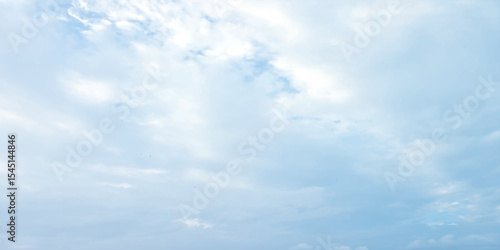 White cloud blue, beautiful nature, bright light, sunny, fresh weather, soft clouds effect on the background, Southern California air panorama 