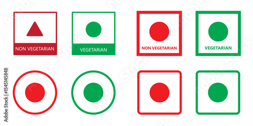 vegetarian sign, Veg logo, Veg symbol, Green color veg sign, Non vegetarian sign, Nonveg logo, NonVeg symbol