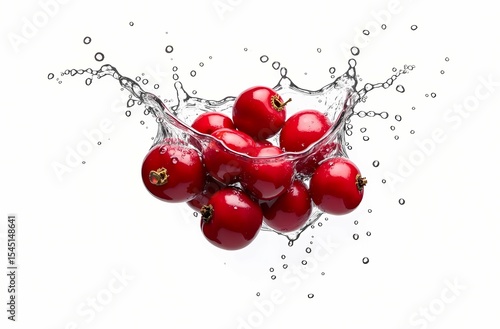 cherry in water splash