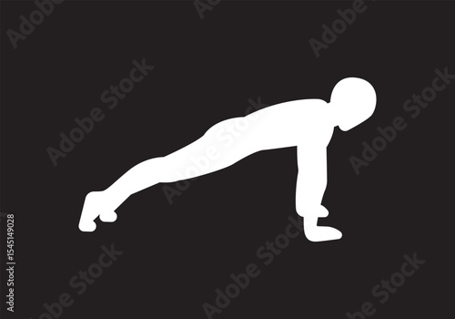 Slim sportive young woman & man doing yoga & fitness exercises. Healthy lifestyle. Exercise and fitness icons. Gym and Workout Set. Person Yoga exercises poses. Lunges, Pushups, Squats, Dumbbell rows,
