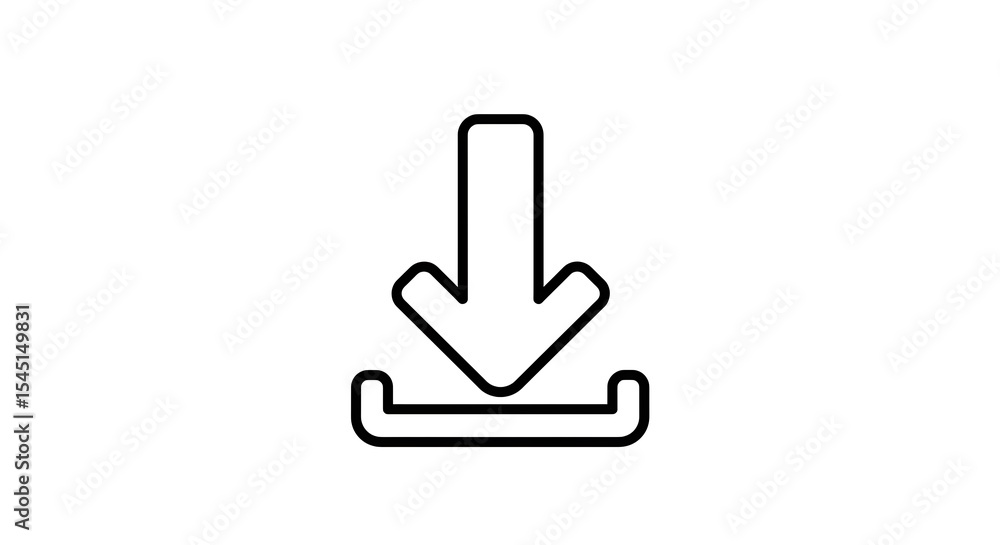 Download Arrow: Minimalist Line Art Icon Download Arrow: Minimalist Line Art Icon