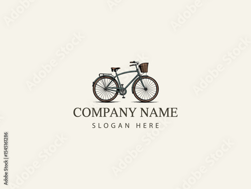 Vintage Bicycle Logo Design Elegant Illustration of a Classic Bike