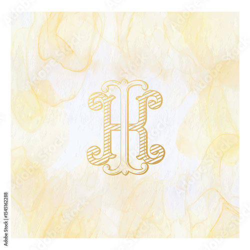 IK, KI, logo IK, Letter IK,  Monogram IK,Wedding Monogram, Wedding Logo, Logo Design , Monogram Vintage