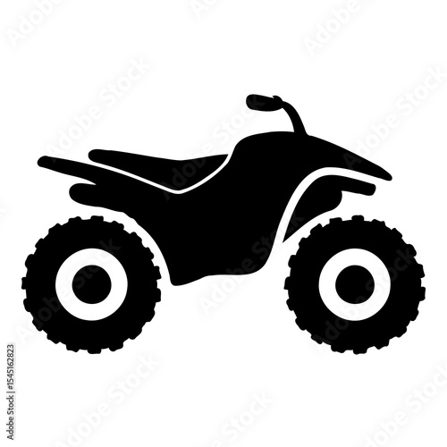 ATV Quad Bike Icon Vector Off-Road Vehicle Silhouette Clipart
