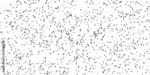 Abstract geometric pattern of scattered gray shapes on white background for graphic design and visual effects