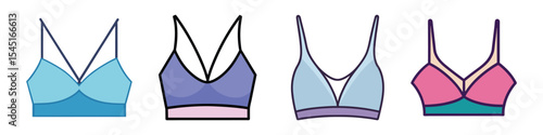 Bra lettle Flat Style Lingerie Vector Illustration
Bra Flat Style Intimate Wear Vector Illustration