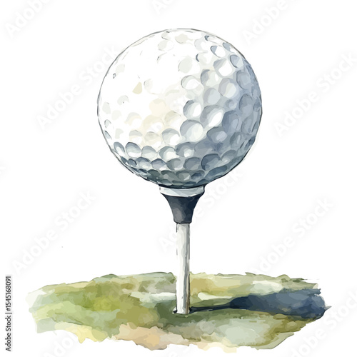 Golf Projector, watercolor painting vector, isolated on a white background.