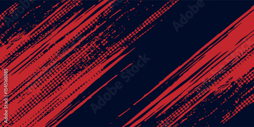 Blue  and red abstract grunge background with halftone style modern arts sport background art