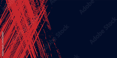 Blue  and red abstract grunge background with halftone style modern arts sport background art good modern