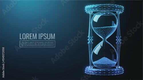 Futuristic Hourglass Digital Art of Time and its Passage