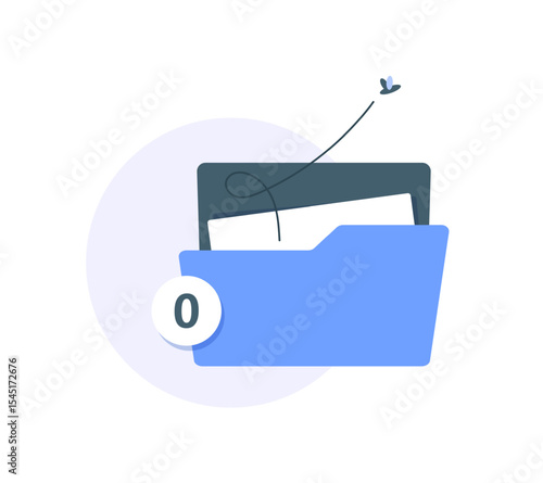 no file or data found in the folder concept,modern graphic element for landing page