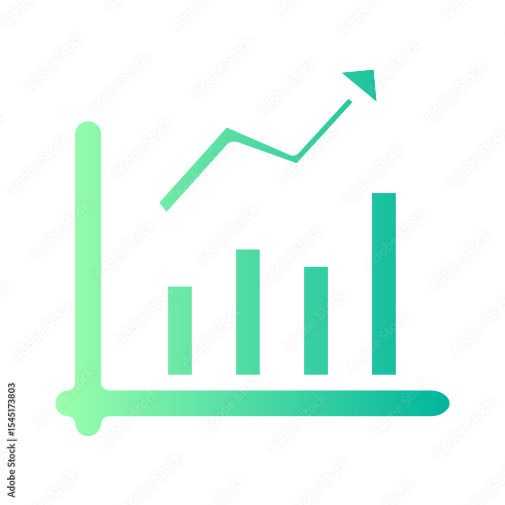 profit growth gradient icon profit growth gradient icon