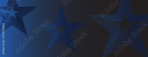 A dark blue background with a gradient effect, featuring geometric hexagonal patterns. The blue background adds a modern, sleek texture. Minimal abstract hexagon pattern vector gradient background