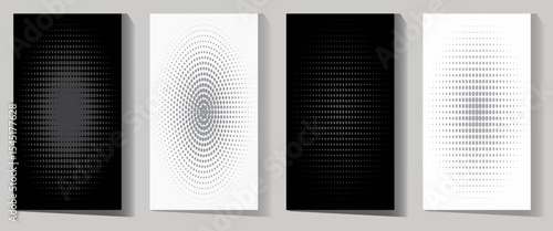 Elegant texture set. Collection of vector backgrounds with black and white line patterns for covers, invitation templates, wedding cards, contemporary menu designs, notebooks