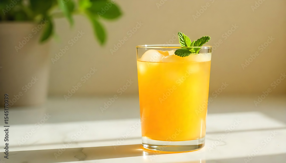 Fototapeta premium 3d fresh orange juice, mango juice