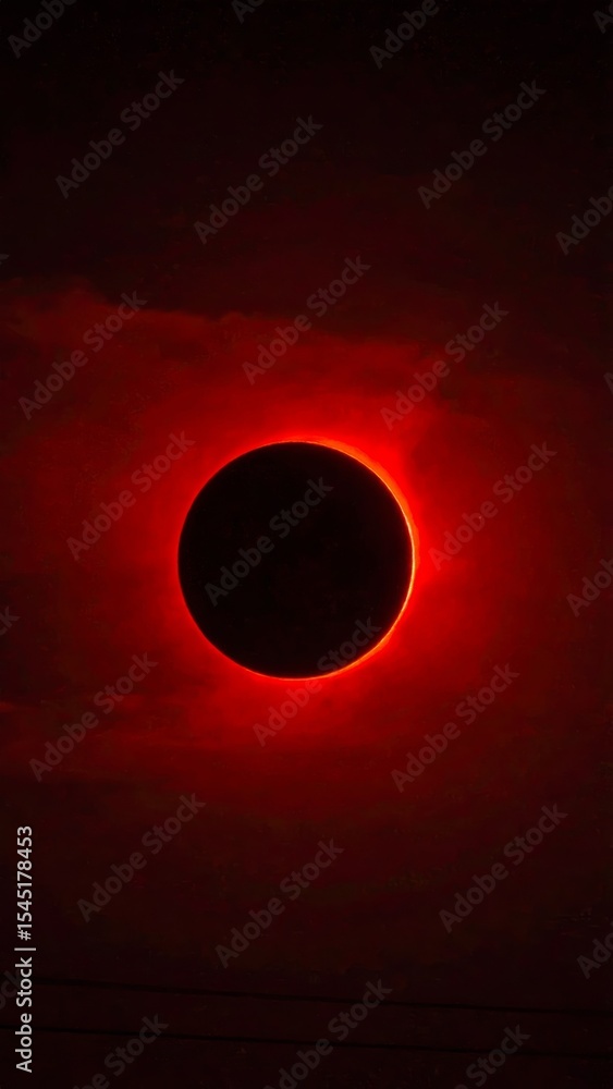 Naklejka premium Full solar eclipse background
